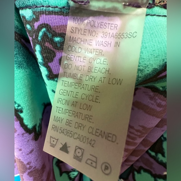 Nygard Abstract Print Belted Dress Size 6 - Picture 5 of 12